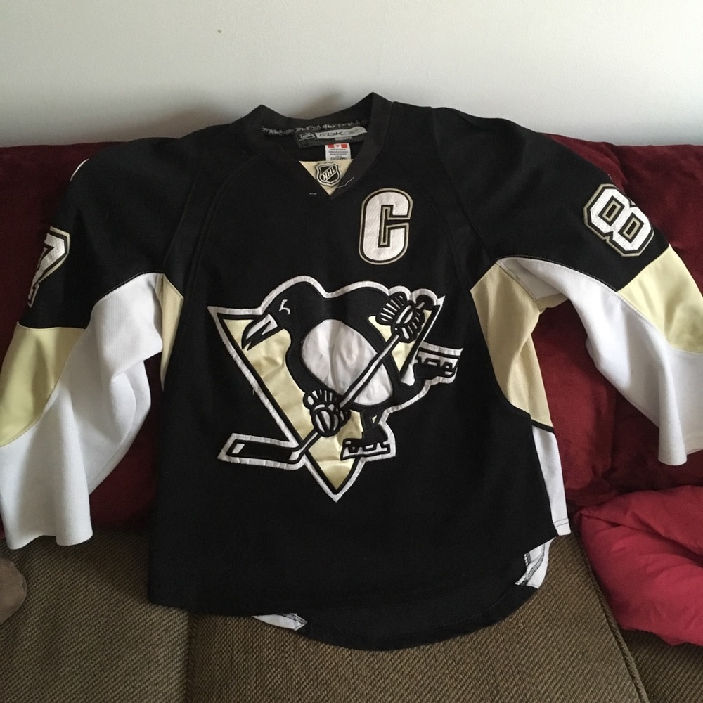 Real Stitched Sidney Crosby Penguins Jersey
